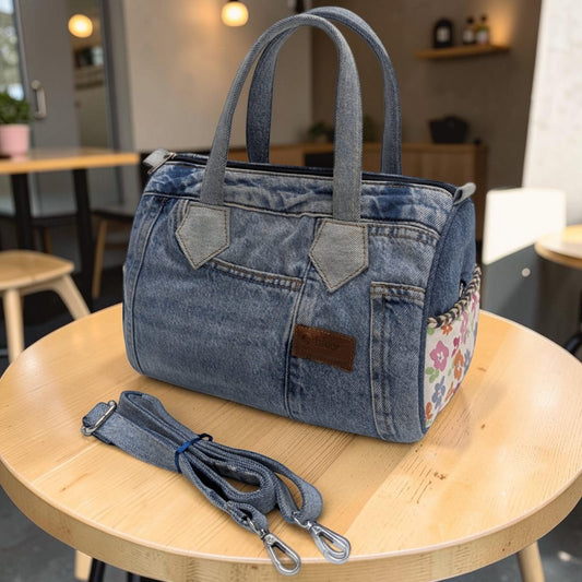 Buttercup- Stylish Denim Duffle Bag
