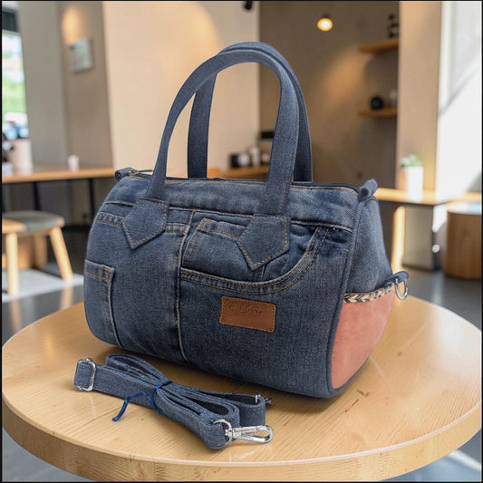 Buttercup- Stylish Denim Duffle Bag
