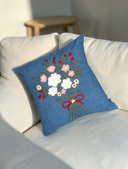 Hand-Stitched No Two Alike Jeans Cushion Cover_ CC-36