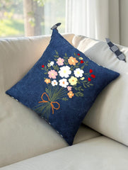Hand-Stitched No Two Alike Jeans Cushion Cover_ CC-41