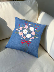 Hand-Stitched No Two Alike Jeans Cushion Cover_ CC-42