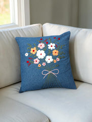 Hand-Stitched No Two Alike Jeans Cushion Cover_ CC-52