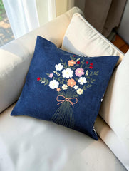 Hand-Stitched No Two Alike Jeans Cushion Cover_ CC-2