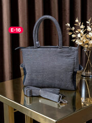 Irha-Patchwork Denim Tote Bag-E16