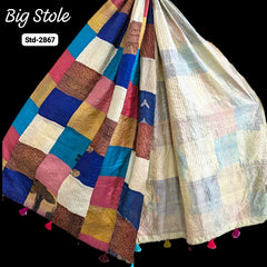 Handmade Silk Stole- While style meets utility-Big Size-2867