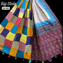 Handmade Silk Stole- While style meets utility-Big Size-2882