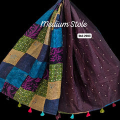 Handmade Silk Stole- While style meets utility- Medium Size-2903