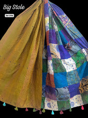 Handmade Silk Stole- While style meets utility-Big Size-2956