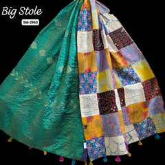 Handmade Silk Stole- While style meets utility-Big Size-2963