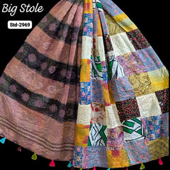 Handmade Silk Stole- While style meets utility-Big Size-2969