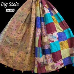 Handmade Silk Stole- While style meets utility-Big Size-2976