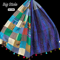 Handmade Silk Stole- While style meets utility-Big Size-2986