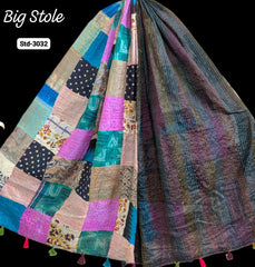 Handmade Silk Stole- While style meets utility-Big Size-3032