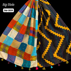 Handmade Silk Stole- While style meets utility-Big Size-3039