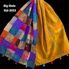 Handmade Silk Stole- While style meets utility-Big Size-3053