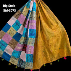 Handmade Silk Stole- While style meets utility-Big Size-3073