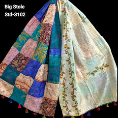 Handmade Silk Stole- While style meets utility-Big Size-3102