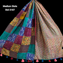 Handmade Silk Stole- While style meets utility- Medium Size-3187
