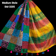 Handmade Silk Stole- While style meets utility- Medium Size-3205
