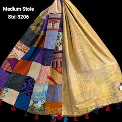 Handmade Silk Stole- While style meets utility- Medium Size-3206