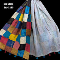 Handmade Silk Stole- While style meets utility-Big Size-3230