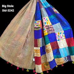 Handmade Silk Stole- While style meets utility-Big Size-3242
