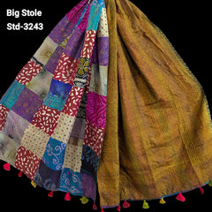 Handmade Silk Stole- While style meets utility-Big Size-3243