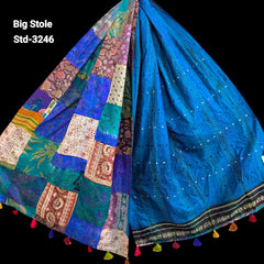 Handmade Silk Stole- While style meets utility-Big Size-3246