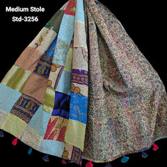 Handmade Silk Stole- While style meets utility- Medium Size-3256
