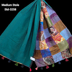 Handmade Silk Stole- While style meets utility- Medium Size-3258