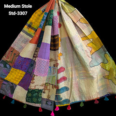 Handmade Silk Stole- While style meets utility- Medium Size-3307