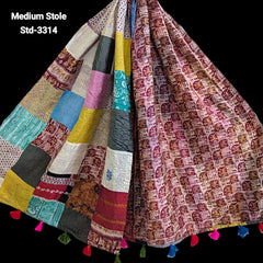Handmade Silk Stole- While style meets utility- Medium Size-3314