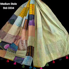 Handmade Silk Stole- While style meets utility- Medium Size-3334