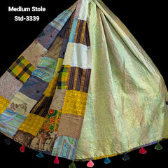 Handmade Silk Stole- While style meets utility- Medium Size-3339