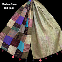 Handmade Silk Stole- While style meets utility- Medium Size-3345