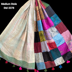 Handmade Silk Stole- While style meets utility- Medium Size-3378