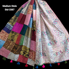 Handmade Silk Stole- While style meets utility- Medium Size-3387