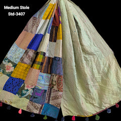 Handmade Silk Stole- While style meets utility- Medium Size-3407