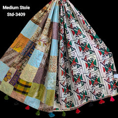 Handmade Silk Stole- While style meets utility- Medium Size-3409
