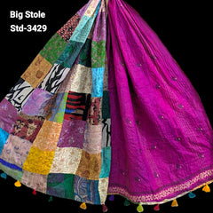 Handmade Silk Stole- While style meets utility-Big Size-3429