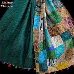 Handmade Silk Stole- While style meets utility-Big Size-3442