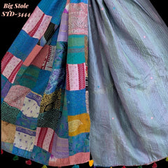 Handmade Silk Stole- While style meets utility-Big Size-3444