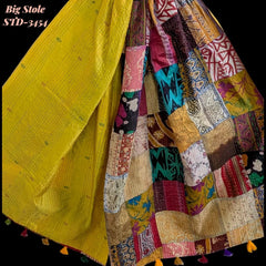 Handmade Silk Stole- While style meets utility-Big Size-3454