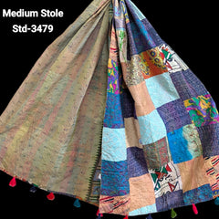 Handmade Silk Stole- While style meets utility- Medium Size-3479