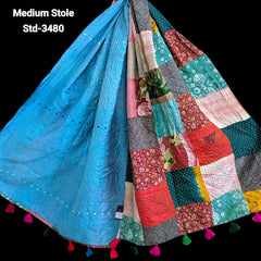 Handmade Silk Stole- While style meets utility- Medium Size-3480