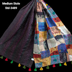 Handmade Silk Stole- While style meets utility- Medium Size-3489