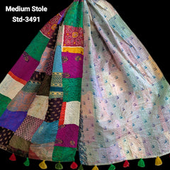 Handmade Silk Stole- While style meets utility- Medium Size-3491