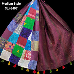 Handmade Silk Stole- While style meets utility- Medium Size-3497