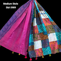 Handmade Silk Stole- While style meets utility- Medium Size-3989