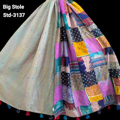 Handmade Silk Stole- While style meets utility-Big Size-3137
